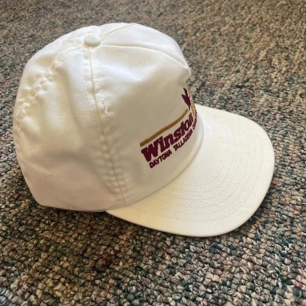 Vintage‎ 80s Winston Million NASCAR Snapback Hat White Made in USA Racing Cap - Picture 2 of 5